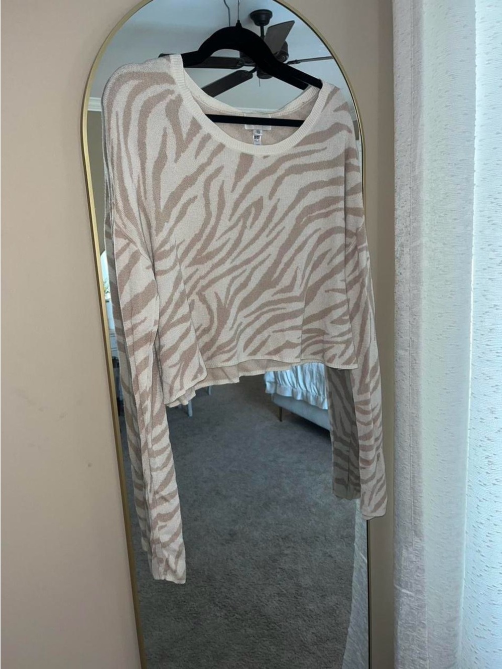 Beach Riot Cream Zebra-Print Lounge Set - Picture 2 of 2